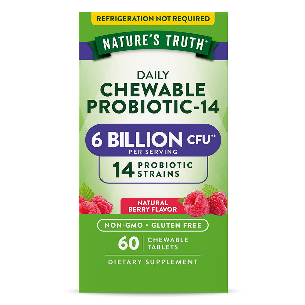 Natures Truth Ultimate Probiotic 14 25 Billion Chewable Tablets, 60 Ea